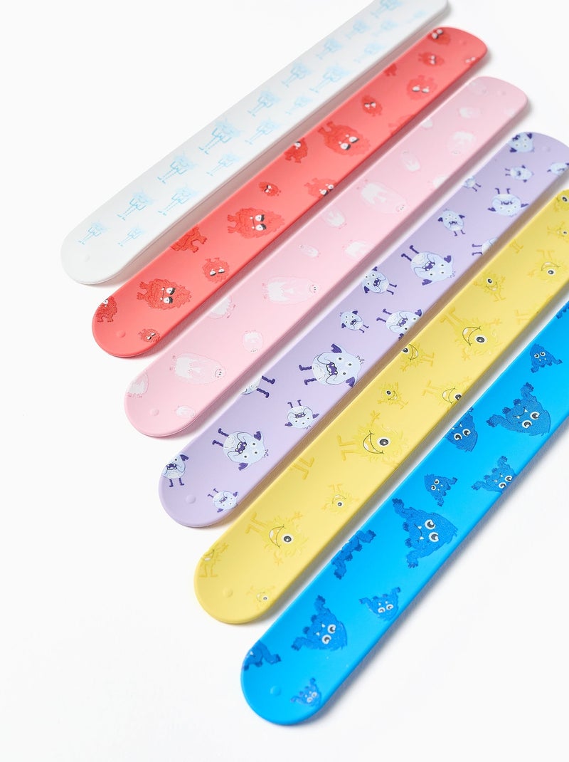 Confezione da 6 braccialetti schiaffo e cinturino 'emotion monsters' Multicolore - Kiabi