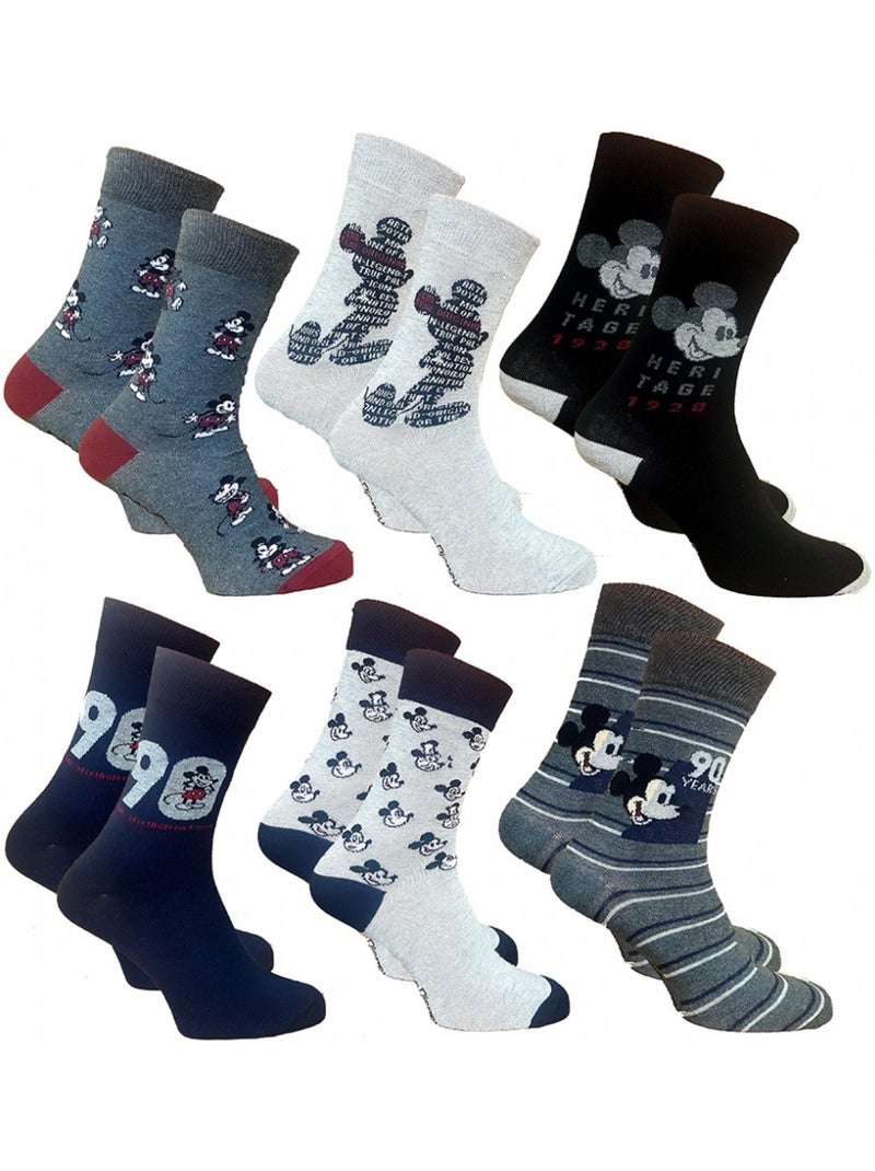 Confezione da 6 Calzini Adulto Licenza Fantasie - Assortimento Modelli Multicolore - Kiabi