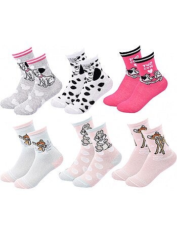 Confezione da 6 calzini bambina DISNEY CLASSIC