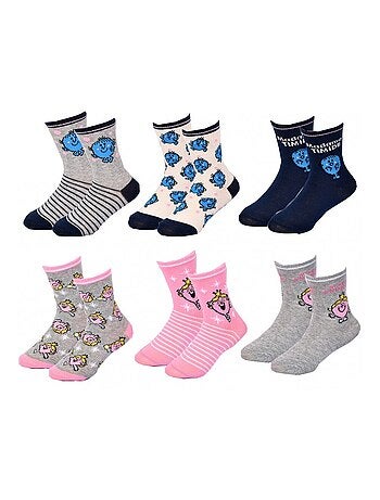 Confezione da 6 calzini bambina MONSIEUR MADAME