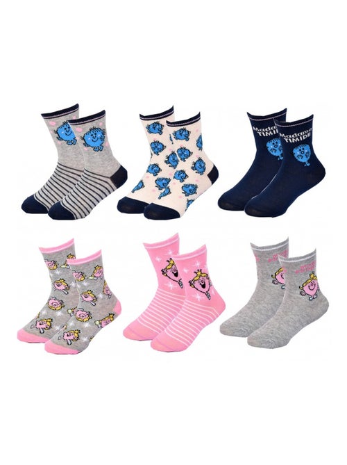 Confezione da 6 calzini bambina MONSIEUR MADAME - Kiabi