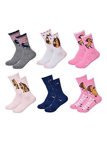 Confezione da 6 calzini bambina SPIRIT