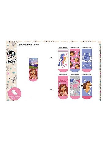 Confezione da 6 calzini bambina SPIRIT