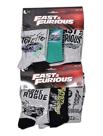 Confezione da 6 Calzini Bambino FAST AND FURIOUS