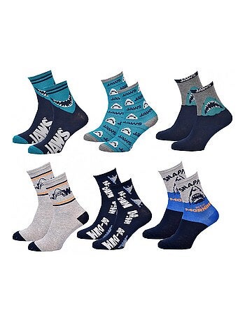 Confezione da 6 calzini bambino JAWS