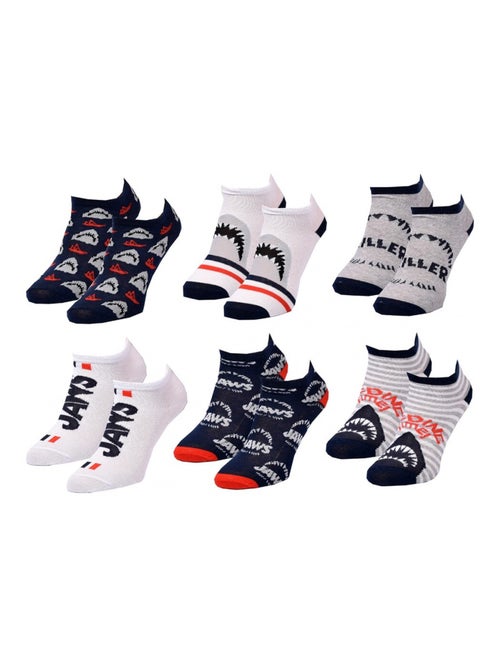 Confezione da 6 calzini bambino JAWS - Kiabi