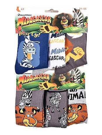 Confezione da 6 calzini Bambino MADAGASCAR
