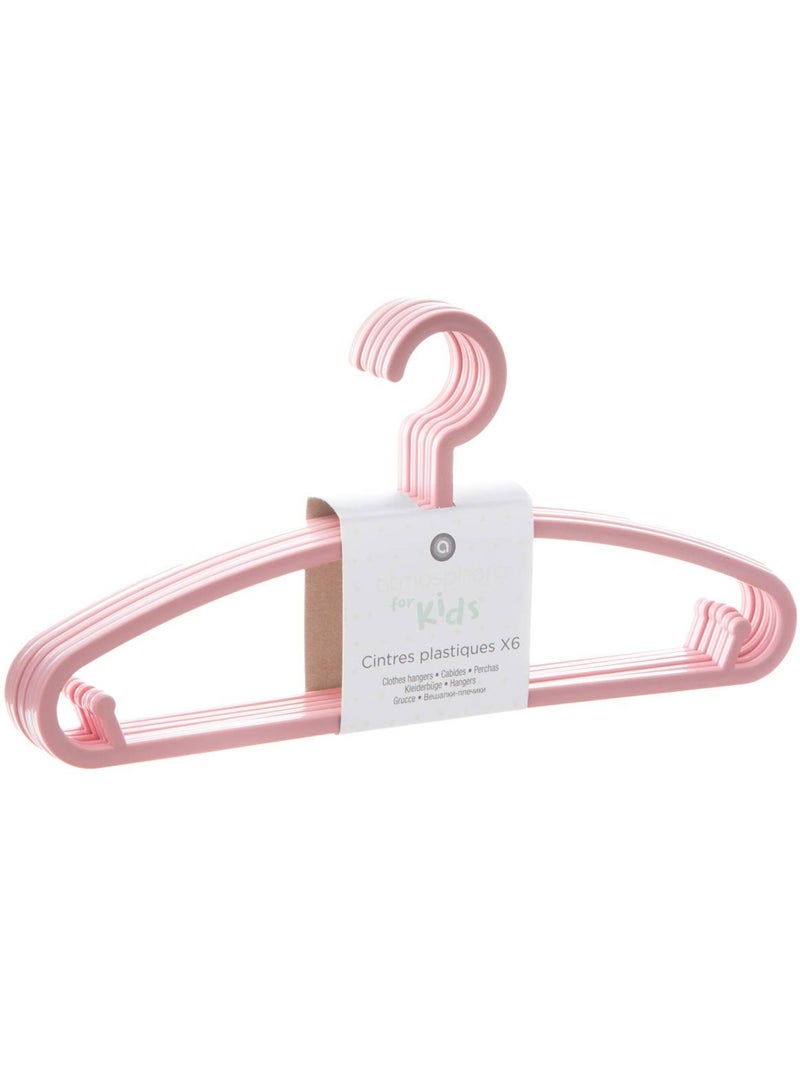 Confezione da 6 grucce di plastica rosa per bambini Rosa - Kiabi