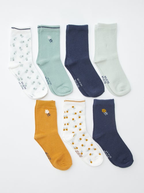 Confezione da 7 paia di calzini a mezza altezza - Kiabi