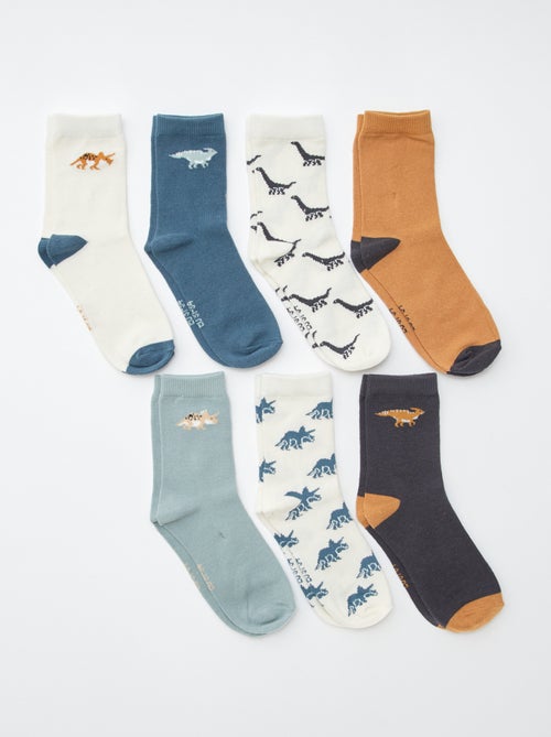 Confezione da 7 paia di calzini stampati - Kiabi