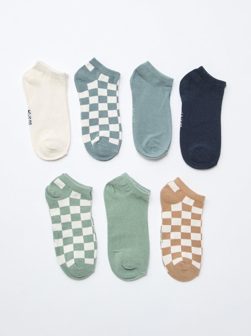 Confezione da 7 paia di fantasmini Kaki - Kiabi