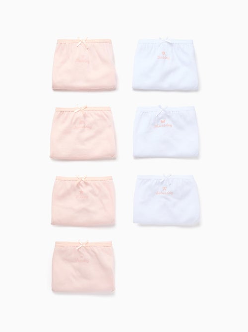 Confezione da 7 slip in cotone 'giorni della settimana' - Kiabi