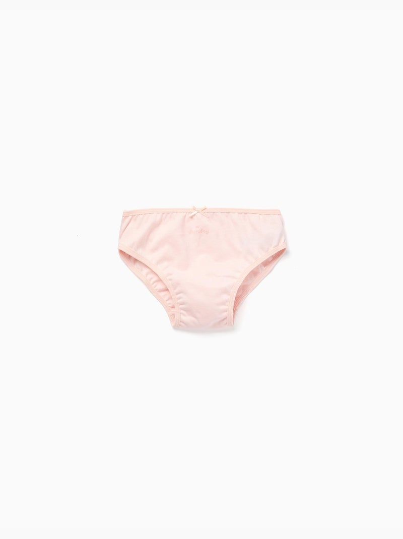 Confezione da 7 slip in cotone 'giorni della settimana' Bianco Rosa - Kiabi