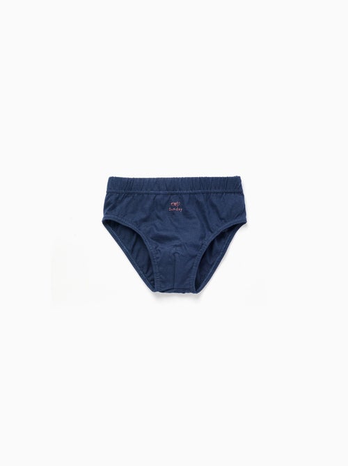 Confezione da 7 slip in cotone 'giorni della settimana' - Kiabi