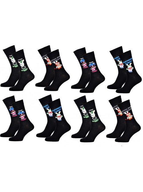 Confezione da 8 Calzini Adulto Fantasia Assortiti - Kiabi Confezione da 8 Calzini Adulto Fantasia Assortiti - Kiabi