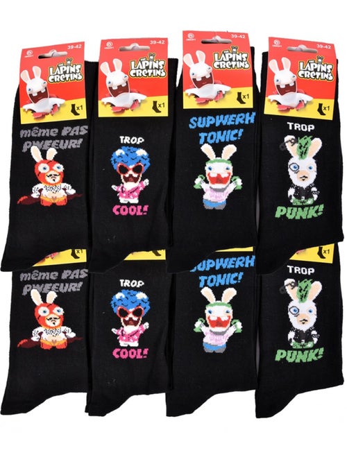 Confezione da 8 Calzini Adulto Fantasia Assortiti - Kiabi Confezione da 8 Calzini Adulto Fantasia Assortiti - Kiabi