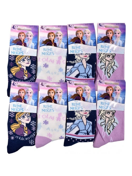 Confezione da 8 calzini bambina LA REINE DES NEIGES - Kiabi Confezione da 8 calzini bambina LA REINE DES NEIGES - Kiabi