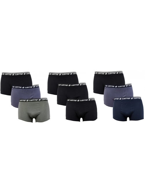 Confezione da 9 Boxer Uomo 100% Cotone LOTTO - Kiabi Confezione da 9 Boxer Uomo 100% Cotone LOTTO - Kiabi
