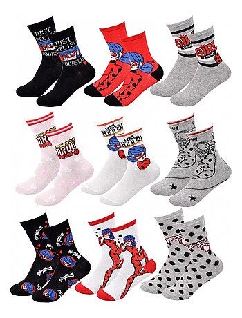 Confezione da 9 calzini bambina MIRACULOUS