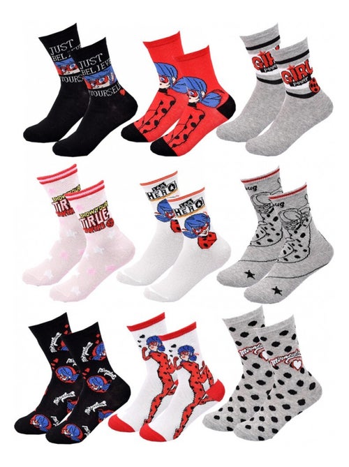 Confezione da 9 calzini bambina MIRACULOUS - Kiabi Confezione da 9 calzini bambina MIRACULOUS - Kiabi