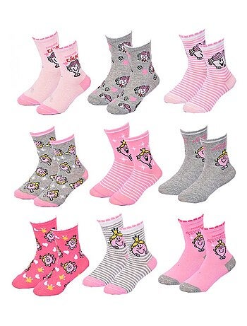 Confezione da 9 calzini bambina MONSIEUR MADAME