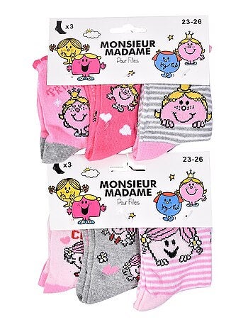 Confezione da 9 calzini bambina MONSIEUR MADAME