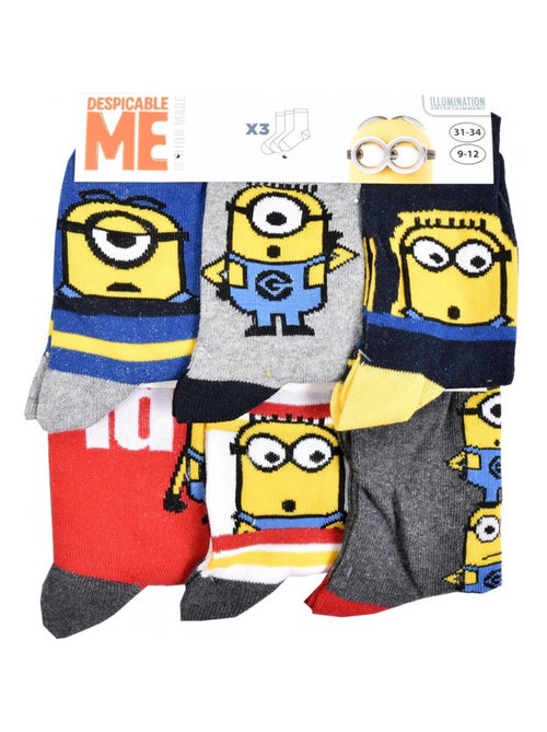 Confezione da 9 Calzini Bambino LES MINIONS - Kiabi Confezione da 9 Calzini Bambino LES MINIONS - Kiabi