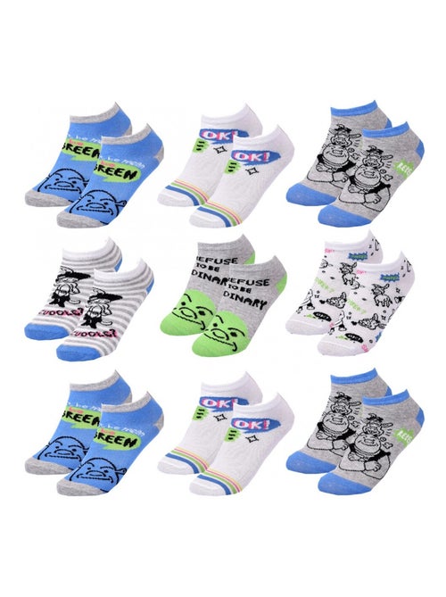 Confezione da 9 Calzini Bambino SHREK - Kiabi Confezione da 9 Calzini Bambino SHREK - Kiabi