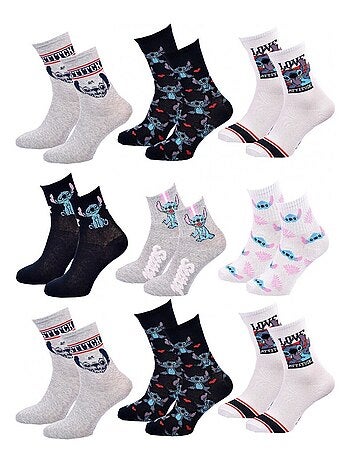 Confezione da 9 calzini donna LILO E STITCH