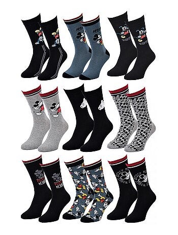 Confezione da 9 calzini uomo DISNEY MICKEY MOUSE