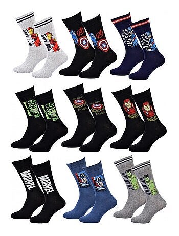 Confezione da 9 calzini uomo MARVEL AVENGERS