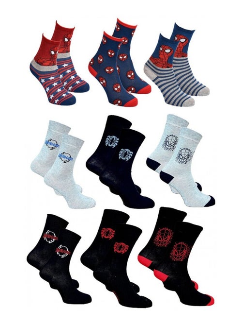 Confezione da 9 Calzini Uomo SPIDERMAN - Kiabi Confezione da 9 Calzini Uomo SPIDERMAN - Kiabi