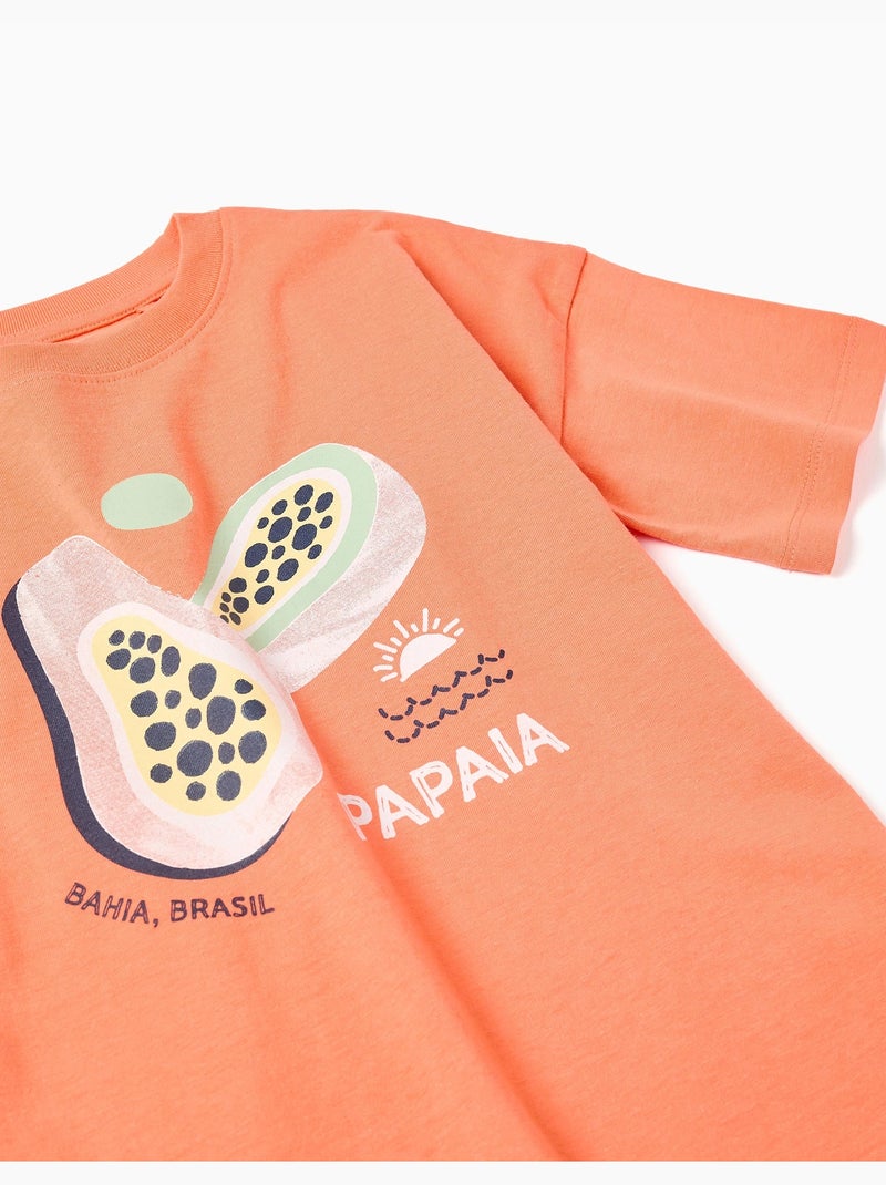 Confezione da maglietta e pantaloncini in cotone con stampa Nero Arancione - Kiabi
