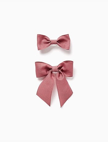 Confezione di 2 fermagli per capelli con fiocchi in cotone