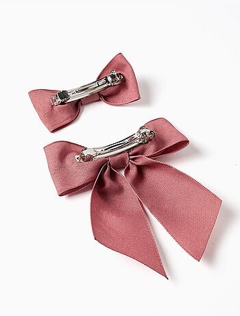 Confezione di 2 fermagli per capelli con fiocchi in cotone