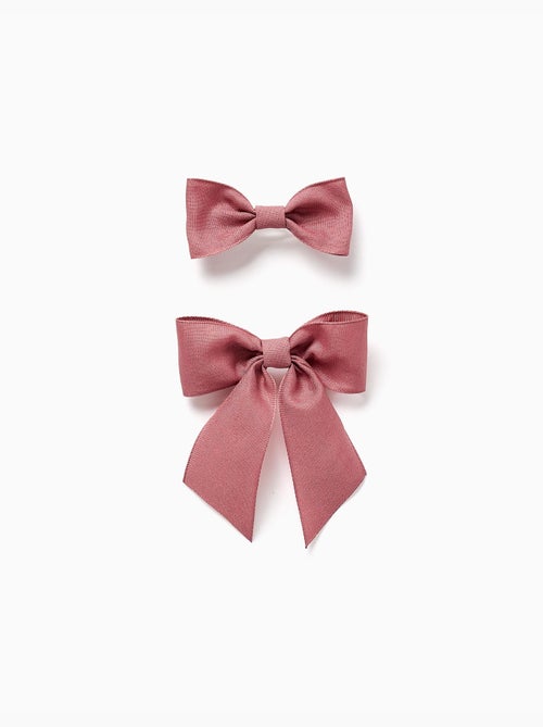 Confezione di 2 fermagli per capelli con fiocchi in cotone - Kiabi