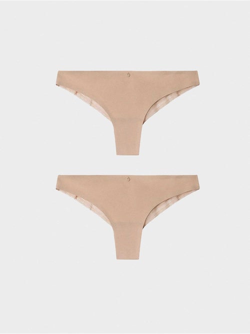 Confezione di 2 slip brasiliani che evita segni sotto i vestiti - Kiabi