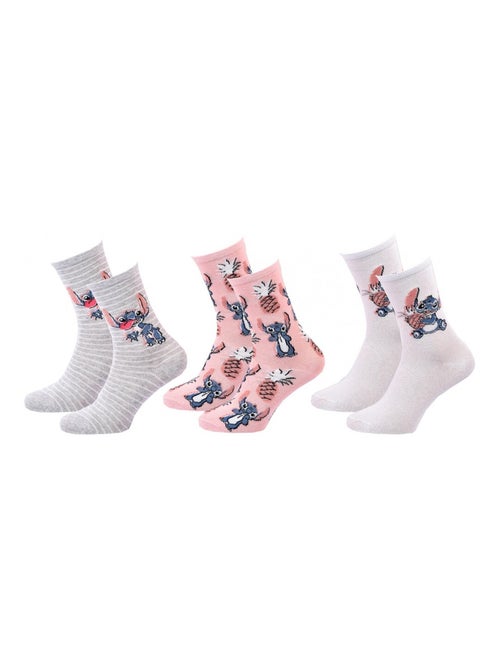 Confezione di 3 Calzini Donna LILO E STITCH - Kiabi Confezione di 3 Calzini Donna LILO E STITCH - Kiabi