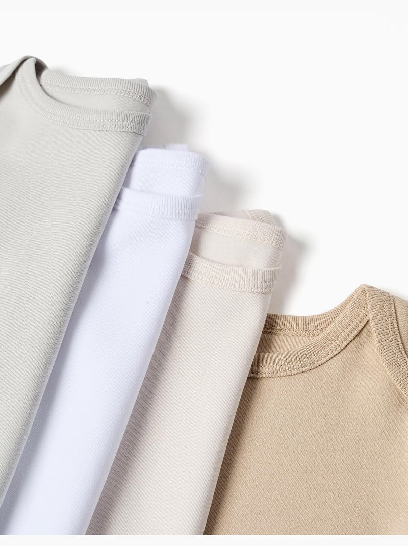 Confezione di 4 bodysuit in cotone 'pastel' Multicolore - Kiabi