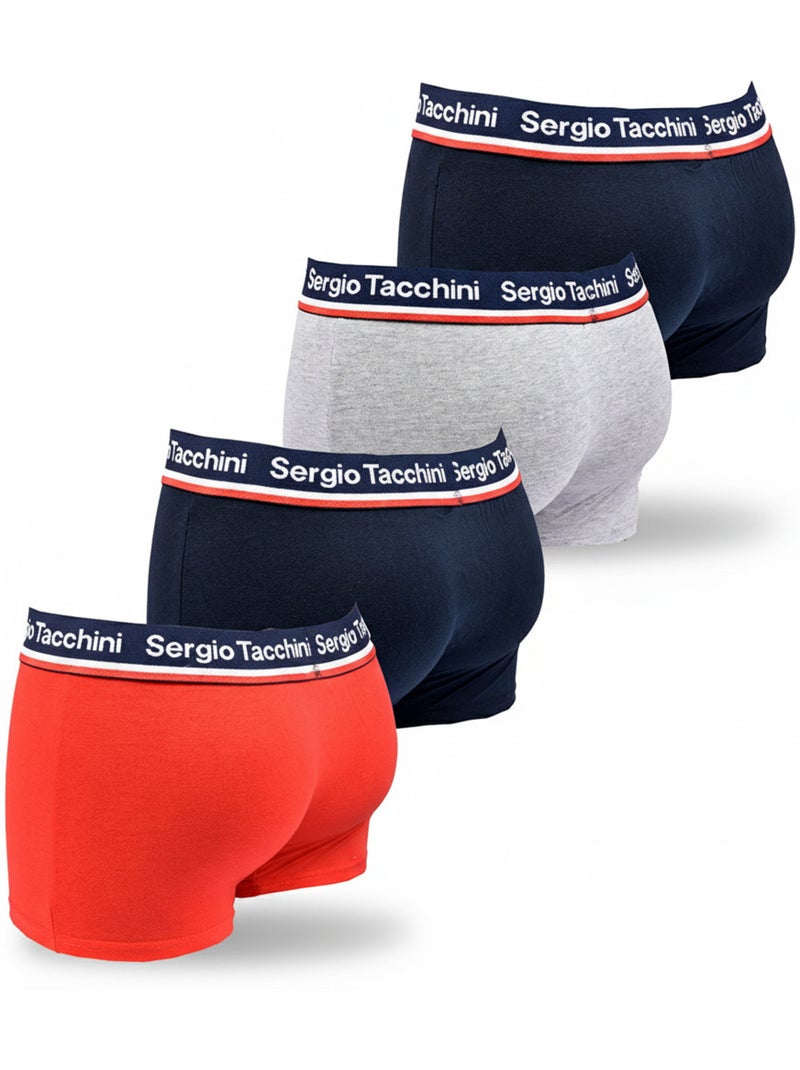 Confezione di 4 Boxer Uomo SERGIO TACCHINI Blu marino - Kiabi