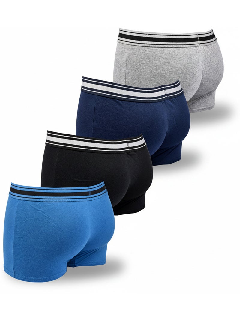Confezione di 4 Boxer Uomo SERGIO TACCHINI Grigio blu - Kiabi