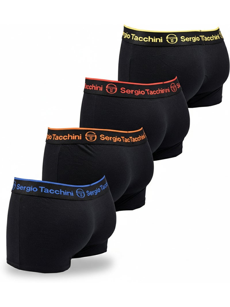Confezione di 4 Boxer Uomo SERGIO TACCHINI Nero Multicolore - Kiabi