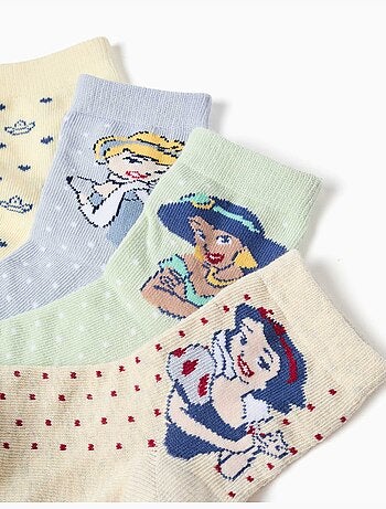 Confezione di 4 paia di calzini con Principesse Disney