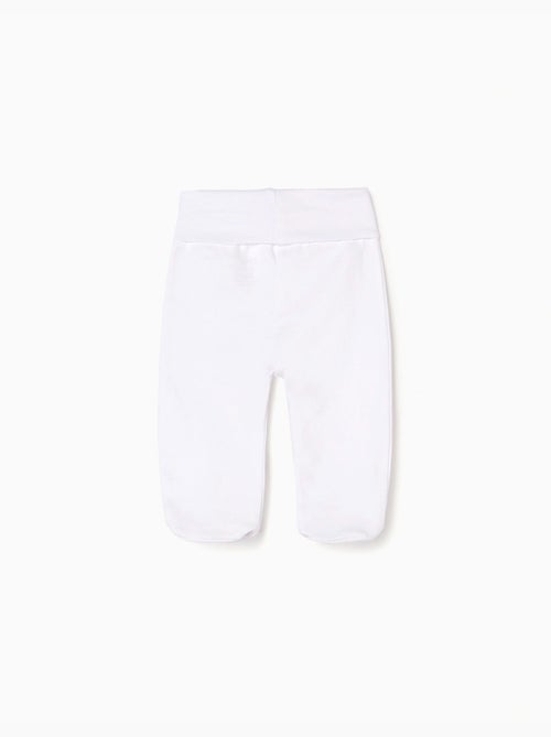 Confezione di 4 pantaloni in cotone con piedini - Kiabi