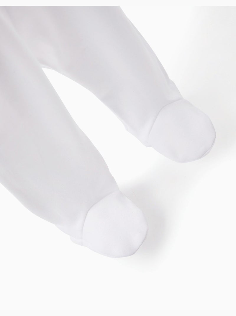 Confezione di 4 pantaloni in cotone con piedini Bianco - Kiabi