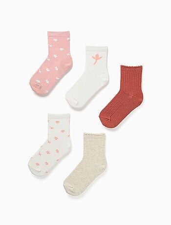 Confezione di 5 calzini con stampe floreali