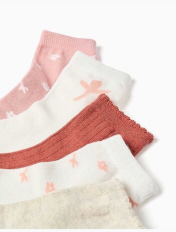 Confezione di 5 calzini con stampe floreali
