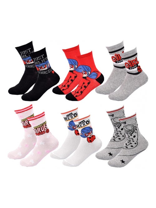 Confezione di 6 calzini bambina MIRACULOUS - Kiabi