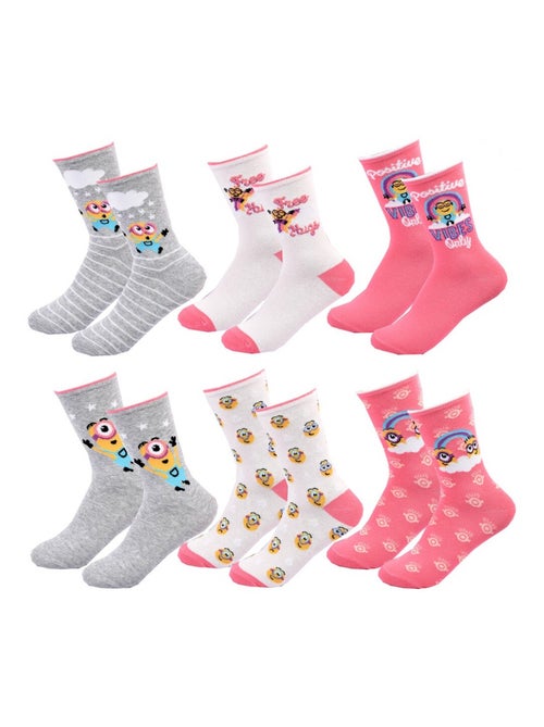 Confezione di 6 calzini bambina MOI MOCHE ET MECHANT - Kiabi Confezione di 6 calzini bambina MOI MOCHE ET MECHANT - Kiabi