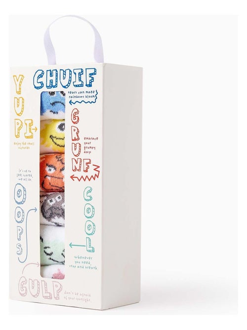 Confezione di 6 paia di calzini 'emozioni' - Kiabi Confezione di 6 paia di calzini 'emozioni' - Kiabi